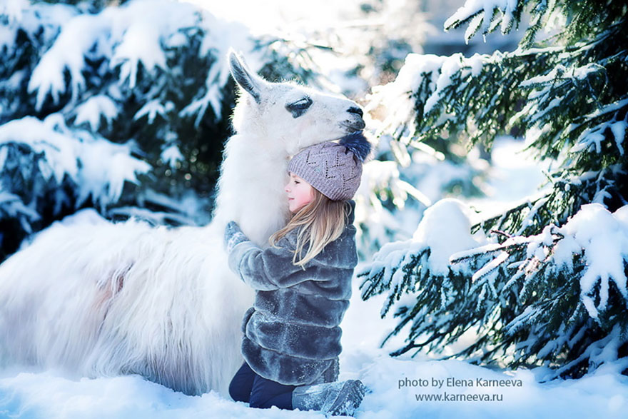 Children And Animals Cuddle In Adorable Photoshoots By Elena Karneeva