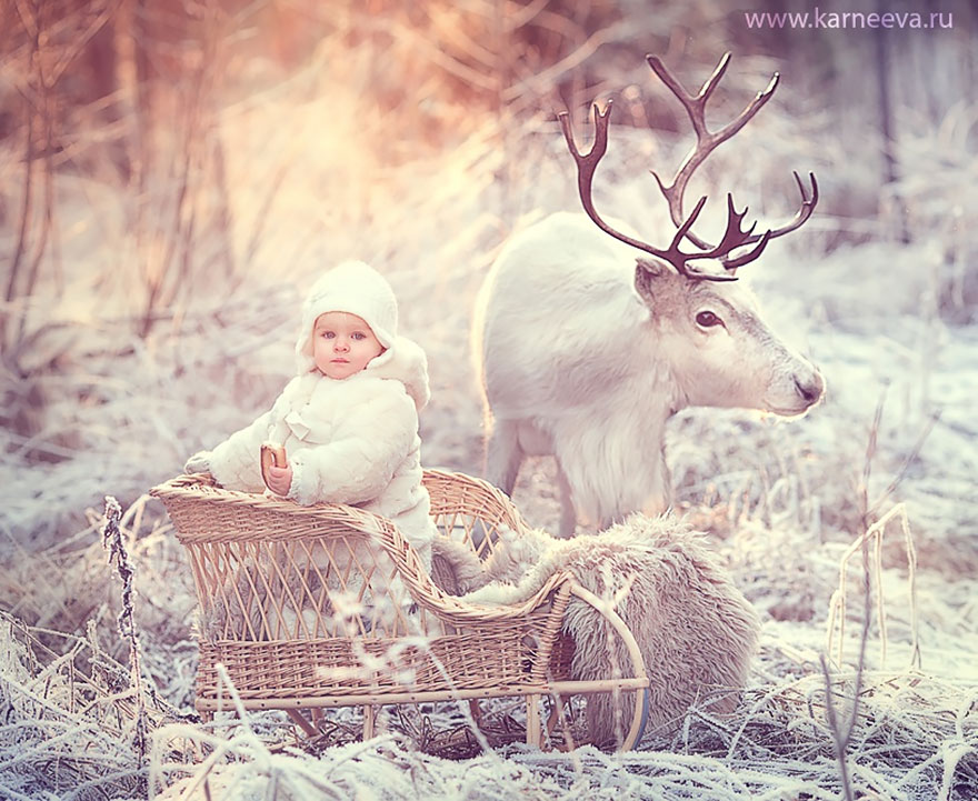 Children And Animals Cuddle In Adorable Photoshoots By Elena Karneeva