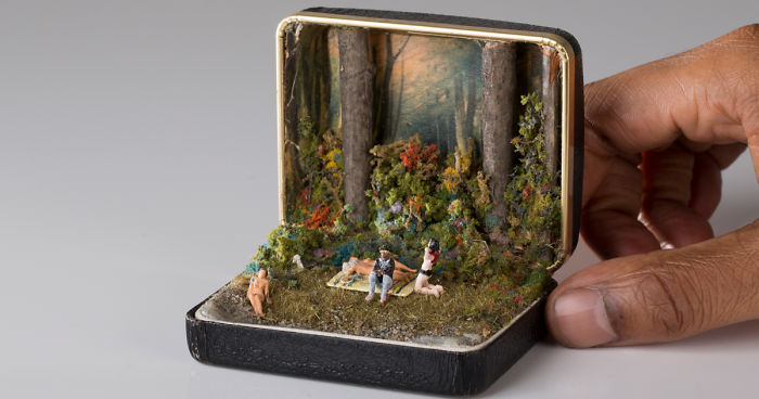 Vintage Ring Boxes Turned Into Detailed Historical Dioramas By Talwst