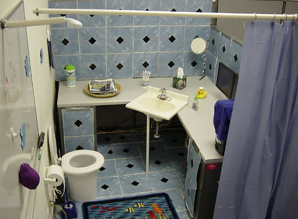 Turn Their Cubicle Into A Bathroom