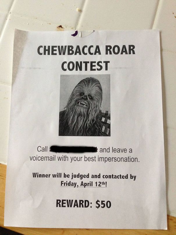 Chewbacca Roar Contest