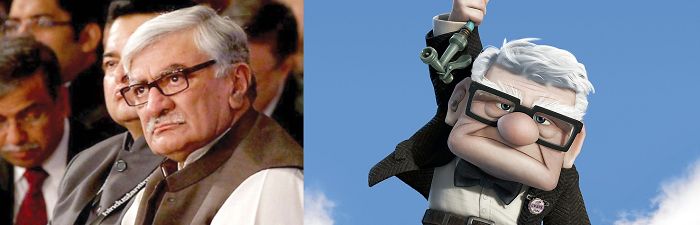 Pakistani Politician Asfandyar Wali Khan Looks Like Carl From Up!!!