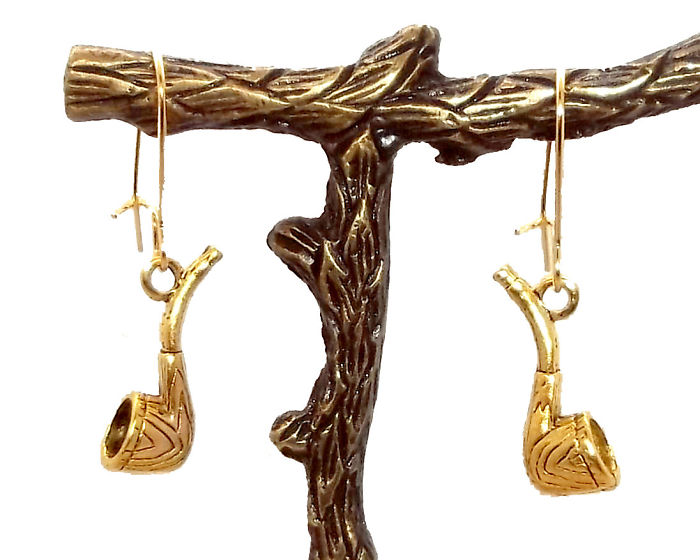 Sherlock Holmes Pipe Earings
