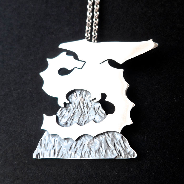 Hobbit Mountain And The Dragon Necklace