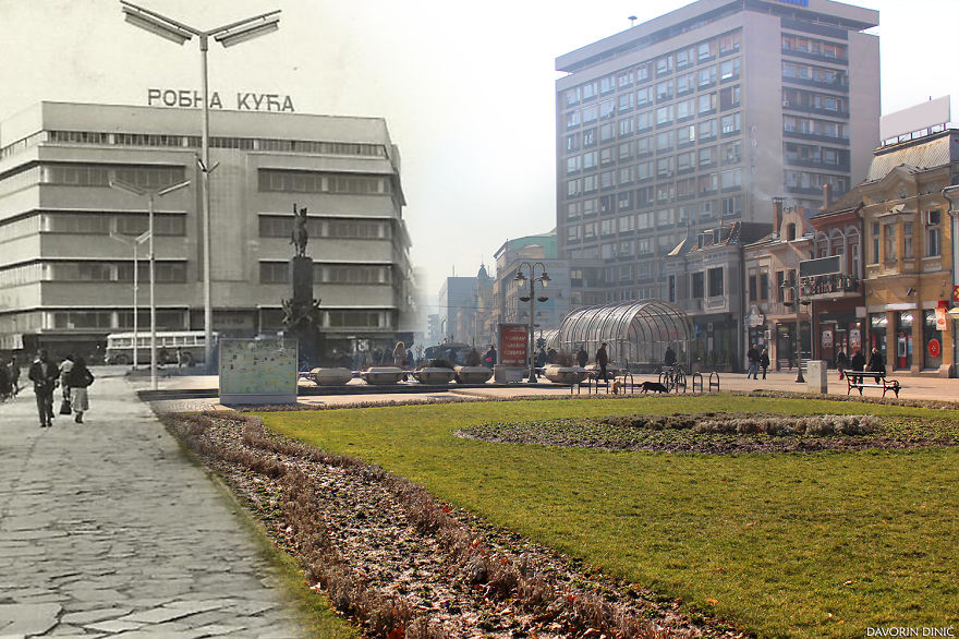I Combined Old And New Photos Of Serbian Streets To Bring History To Life