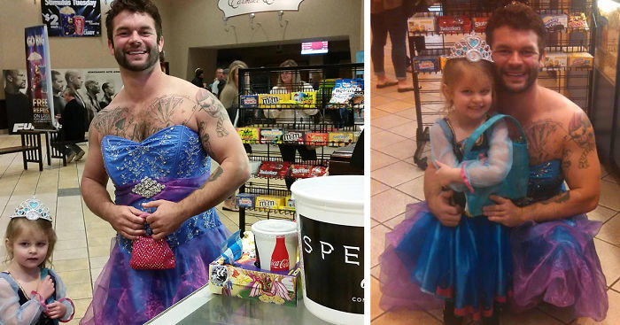 Girl Was Afraid To Wear Dress To Cinderella Movie, So Her Uncle Did This