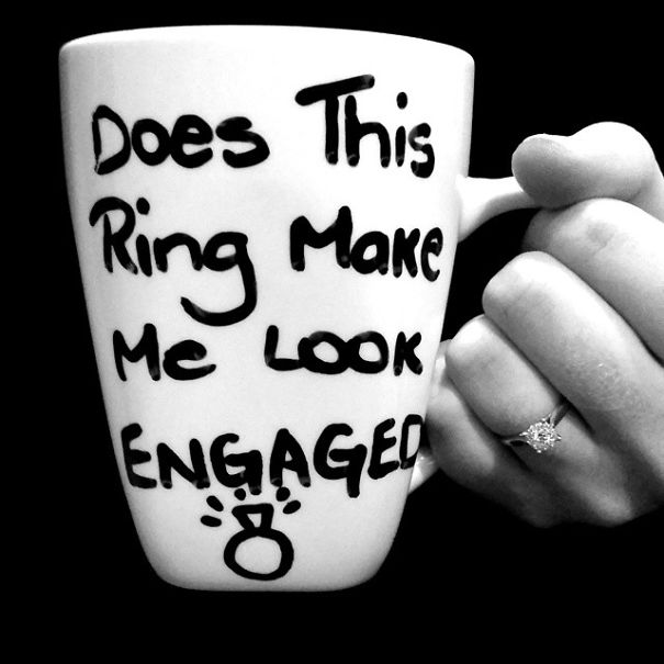 Writing It On A Mug Engagement Announcement