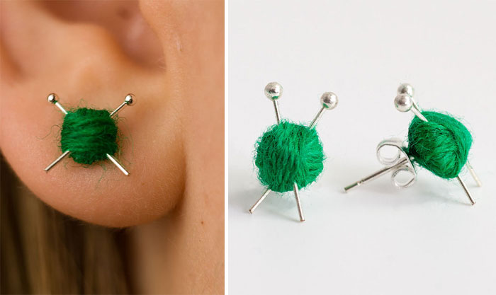 Knitting Ear Studs