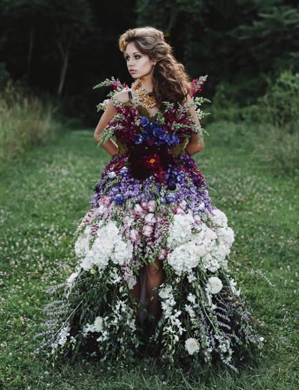 Floral Haute Couture: The Dress Made Of Flowers