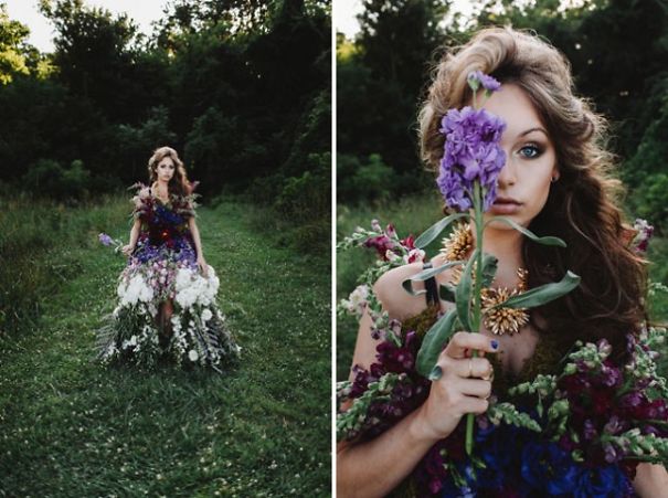 Floral Haute Couture: The Dress Made Of Flowers