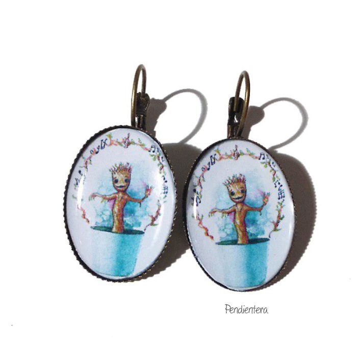 Baby Groot Fanart Earrings By Pendientera