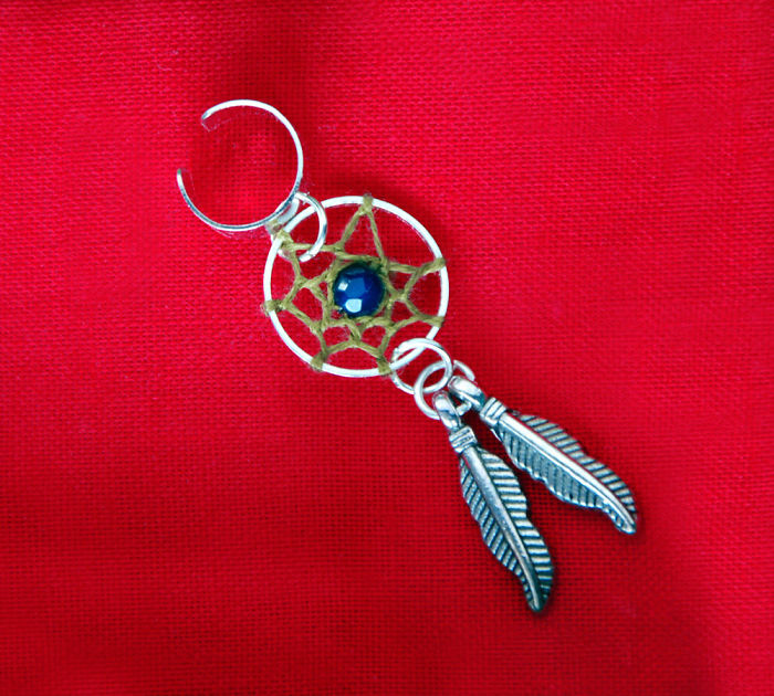 Agate Gemstone Dream Catcher Ear Cuff