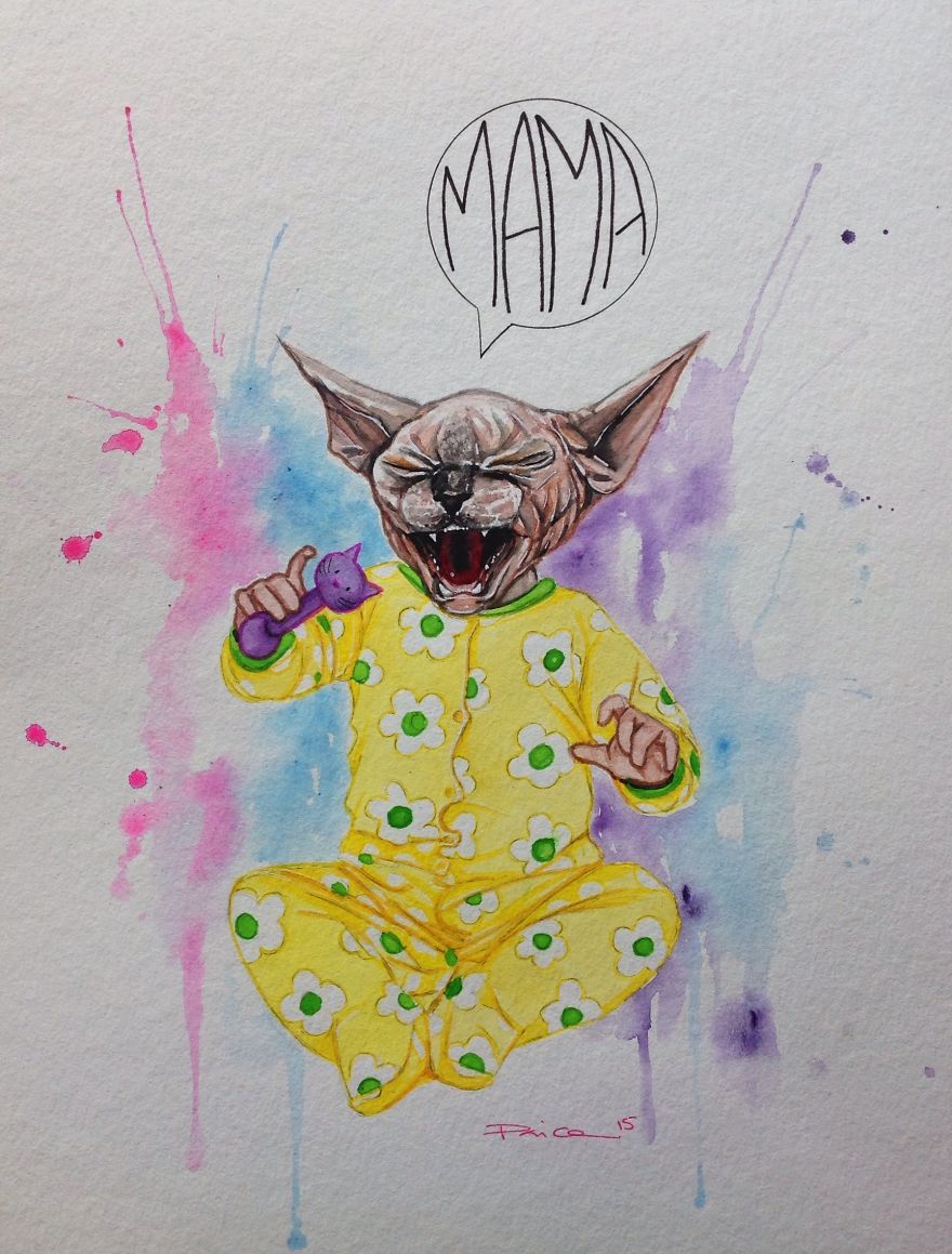 I Draw Sphynx Portraits For Everyone Who Ask I Draw Sphynx Portraits For Everyone Who Ask