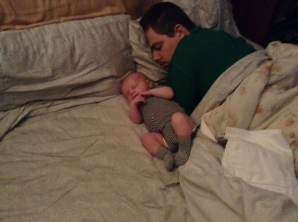 Cuddling With Daddy!