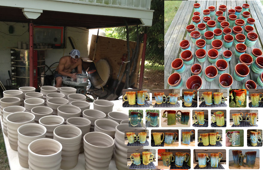 Kyle Schumaker Working Outside Of His Plains Pa Studio