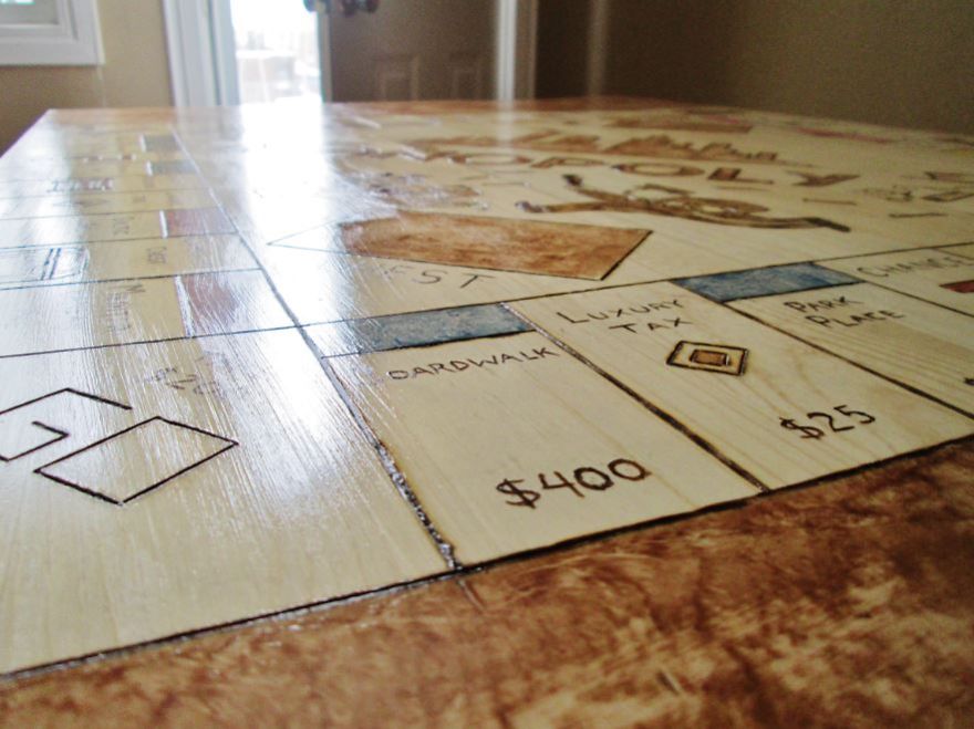 I Spent 40 Hours Transforming My Old Kitchen Table Into A Monopoly Board I Spent 40 Hours Transforming My Old Kitchen Table Into A Monopoly Board