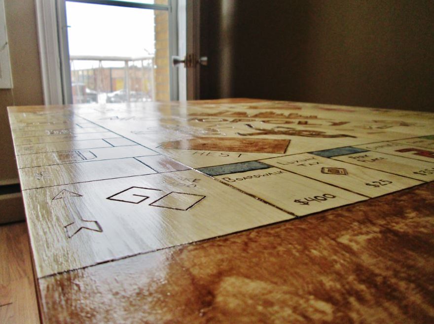 I Spent 40 Hours Transforming My Old Kitchen Table Into A Monopoly Board I Spent 40 Hours Transforming My Old Kitchen Table Into A Monopoly Board