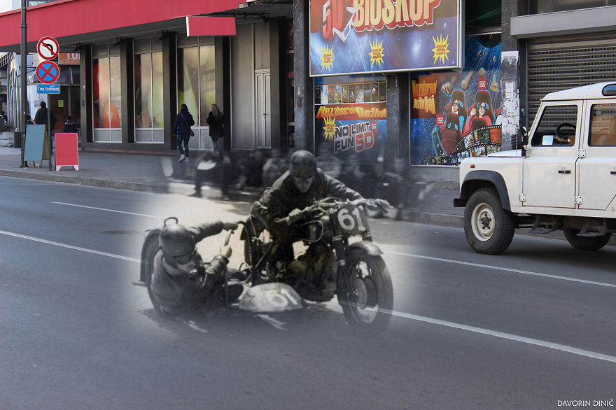 I Combined Old And New Photos Of Serbian Streets To Bring History To Life