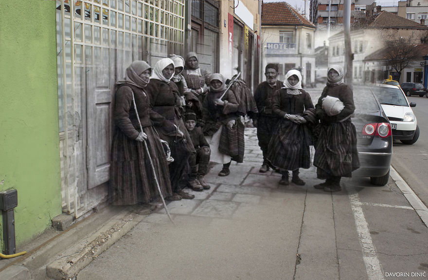 I Combined Old And New Photos Of Serbian Streets To Bring History To Life