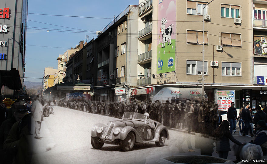 I Combined Old And New Photos Of Serbian Streets To Bring History To Life