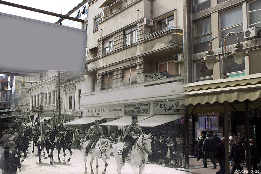 I Combined Old And New Photos Of Serbian Streets To Bring History To Life