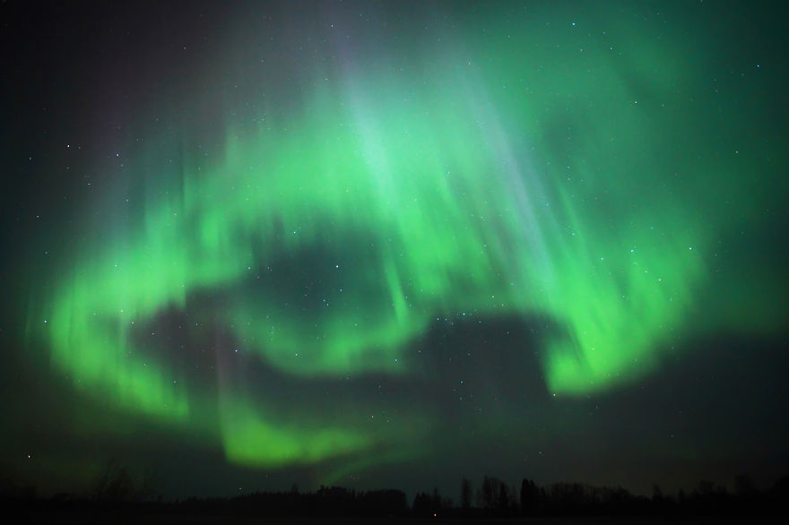 Northern Lights Or Aurora Borealis In Estonia