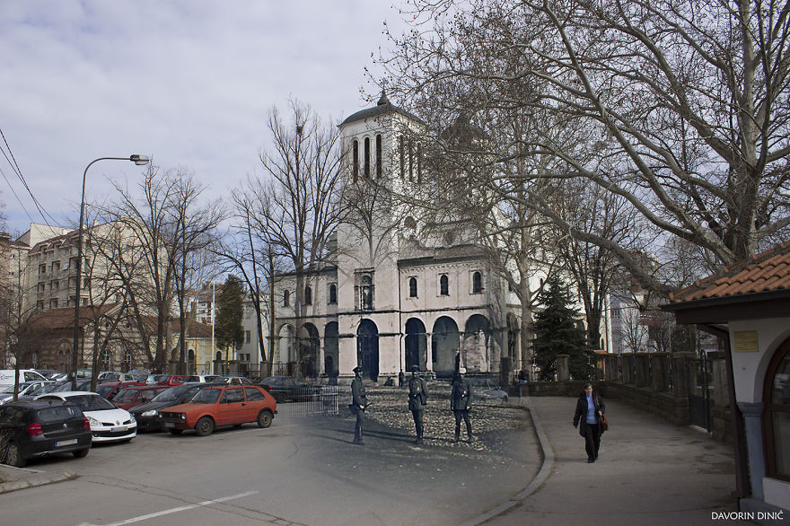 I Combined Old And New Photos Of Serbian Streets To Bring History To Life