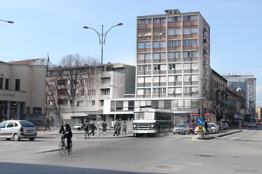 I Combined Old And New Photos Of Serbian Streets To Bring History To Life