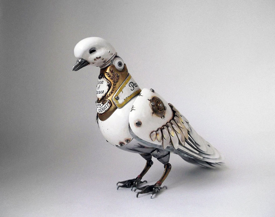 Dove Of Peace Made Out Of Scrap Metal