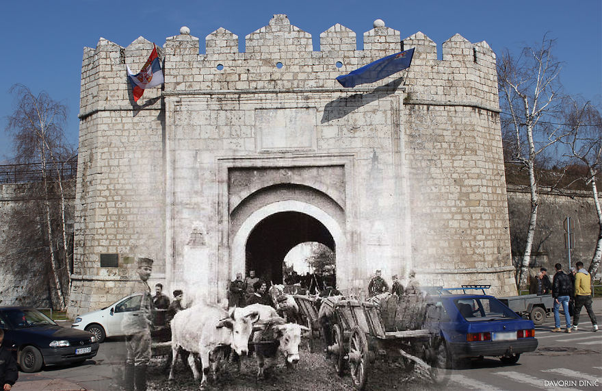 I Combined Old And New Photos Of Serbian Streets To Bring History To Life