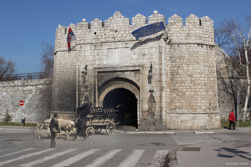 I Combined Old And New Photos Of Serbian Streets To Bring History To Life