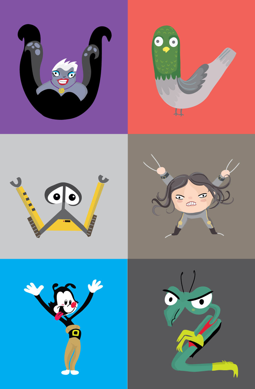 I Made An Illustrated Alphabet Inspired By Animated Characters