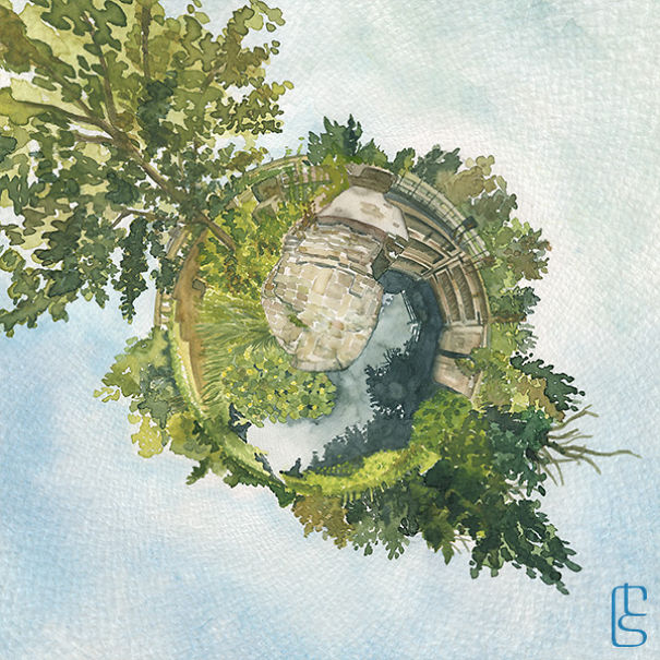 I Draw Panoramic Worlds That Give You A 360 View I Draw Panoramic Worlds That Give You A 360 View