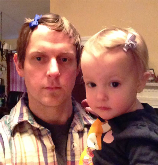 My Daughter Likes Me To Wear Hair-bows With Her