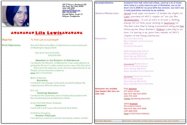 Resumes So Bad They're Almost Good... Almost