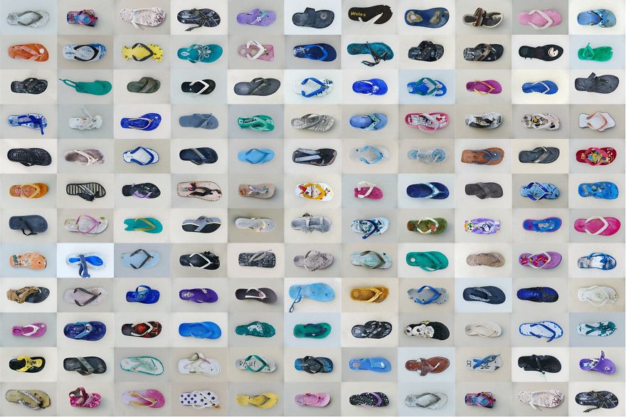 Plastic Sandals Found On Beaches In Raja Ampat