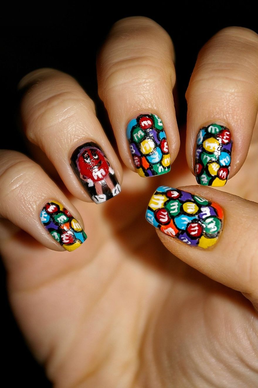 I Paint My Nails With Favorite Cartoons, Movies And Snacks