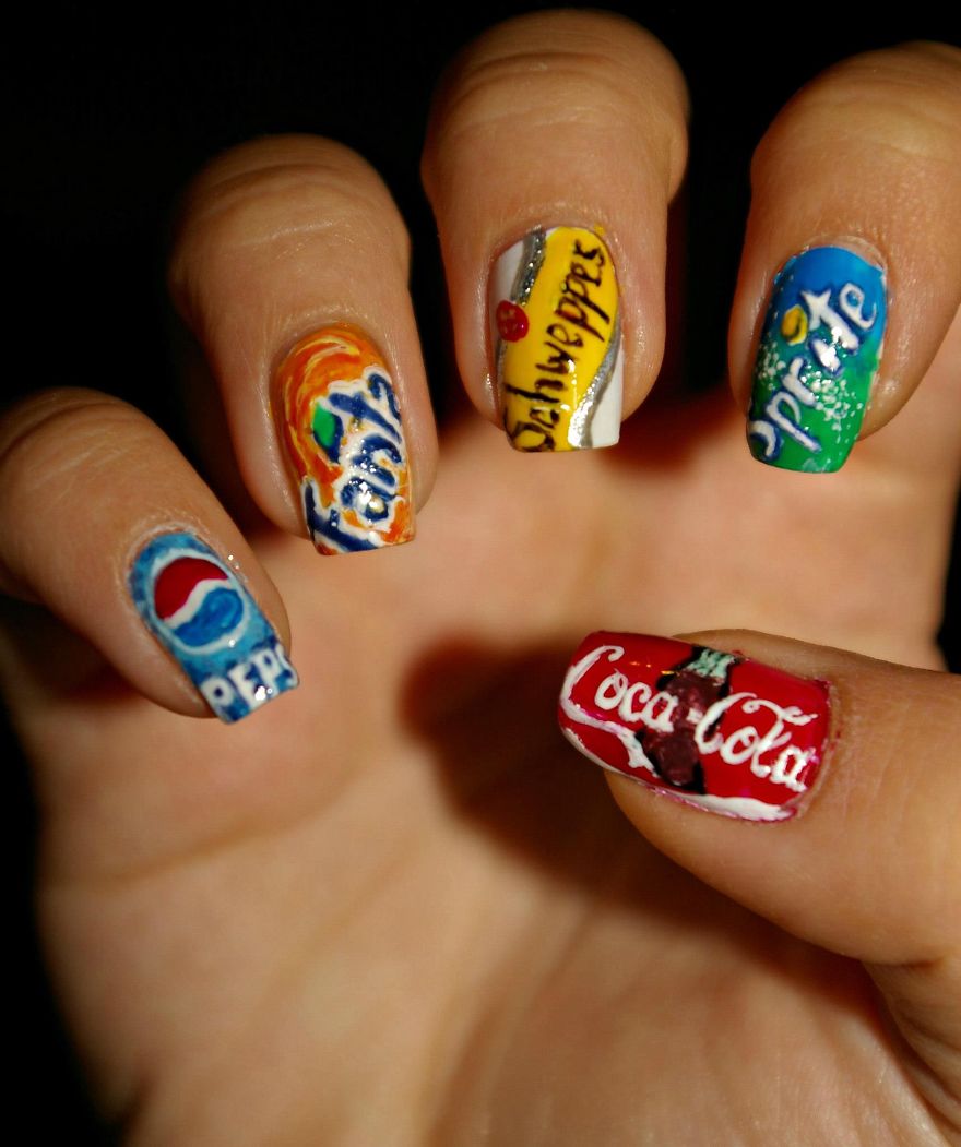 I Paint My Nails With Favorite Cartoons, Movies And Snacks