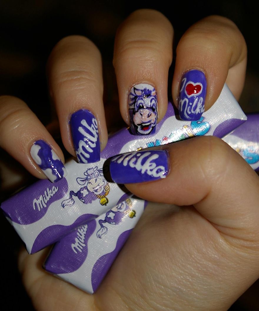 I Paint My Nails With Favorite Cartoons, Movies And Snacks