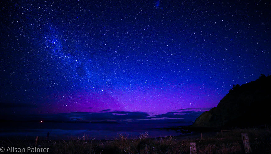 A Fisherman Contemplates The Milky Way