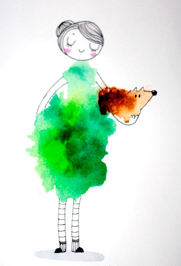 I Make Girls From Blots Of Watercolor