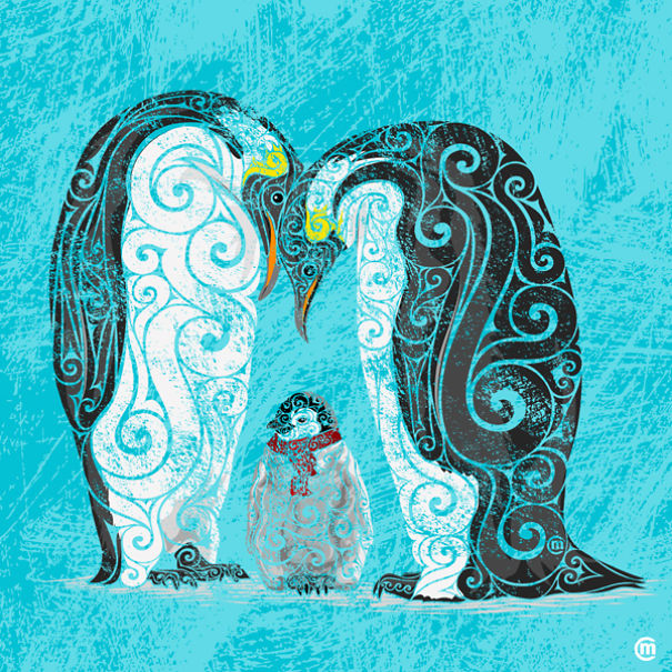 My Swirly Animals Created With Different Drawing Techniques