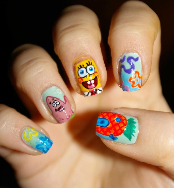 I Paint My Nails With Favorite Cartoons, Movies And Snacks