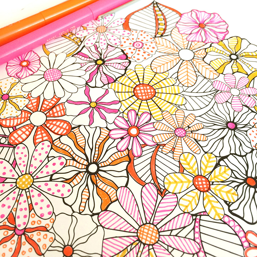 Flower Designs: I Create Coloring Books To Stimulate Creativity Flower Designs: I Create Coloring Books To Stimulate Creativity