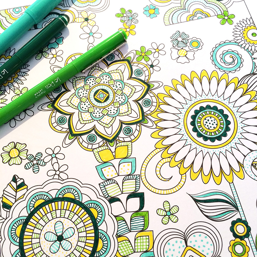 Flower Designs: I Create Coloring Books To Stimulate Creativity Flower Designs: I Create Coloring Books To Stimulate Creativity