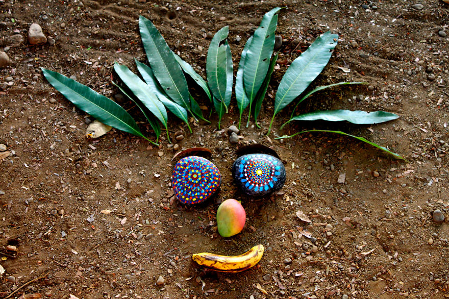 Artist Creates Rock Art With Monkeys In The Costa Rican Jungle