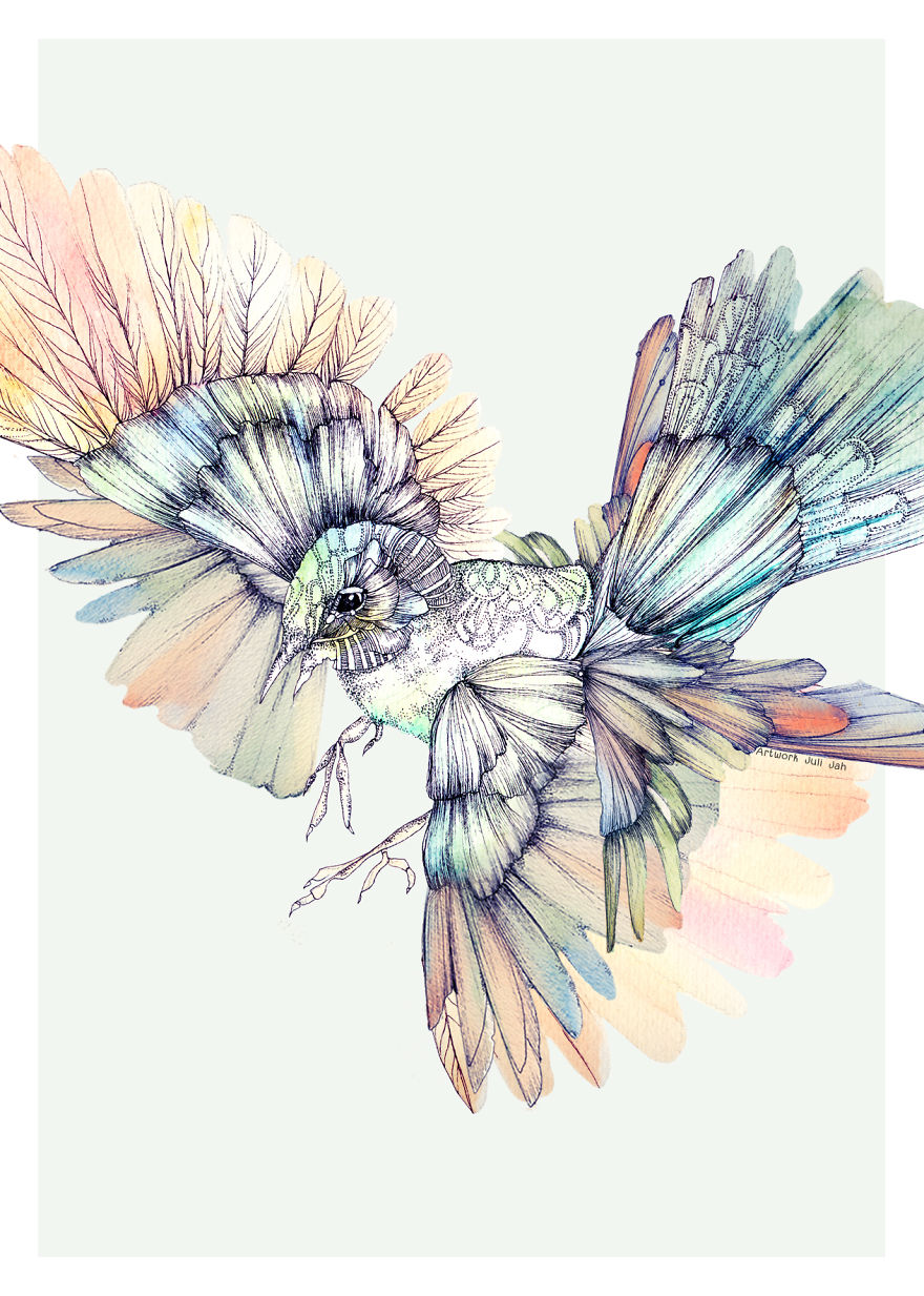 I Make Watercolor And Ink Illustrations Inspired By Music