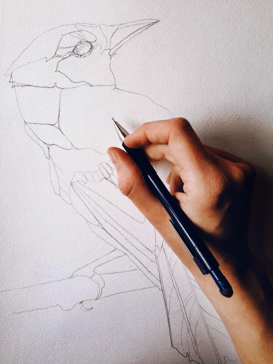 I Make Watercolor And Ink Illustrations Inspired By Music