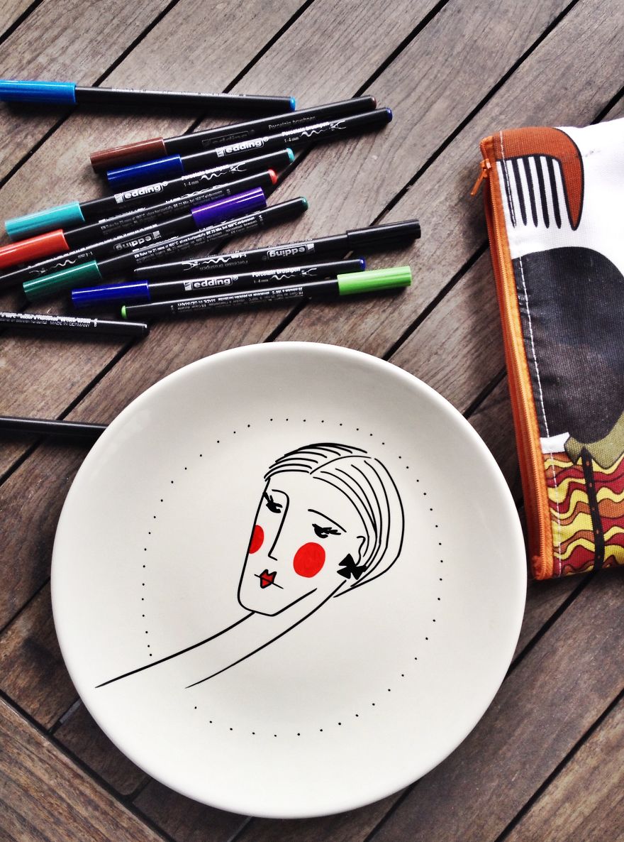 My Paintings On Porcelain Are Inspired By The People I See In French Style Cafes My Paintings On Porcelain Are Inspired By The People I See In French Style Cafes