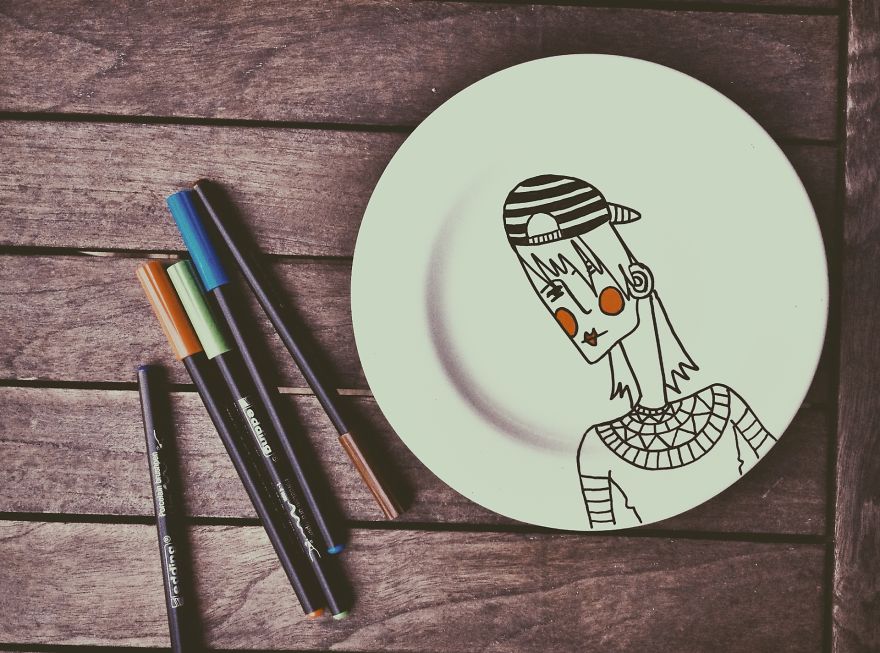 My Paintings On Porcelain Are Inspired By The People I See In French Style Cafes My Paintings On Porcelain Are Inspired By The People I See In French Style Cafes